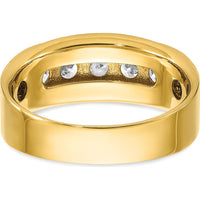 14K Yellow Gold 5-Stone Diamond Ring with Round Diamonds - 1 Carat Total Diamond Weight by IBGoodman