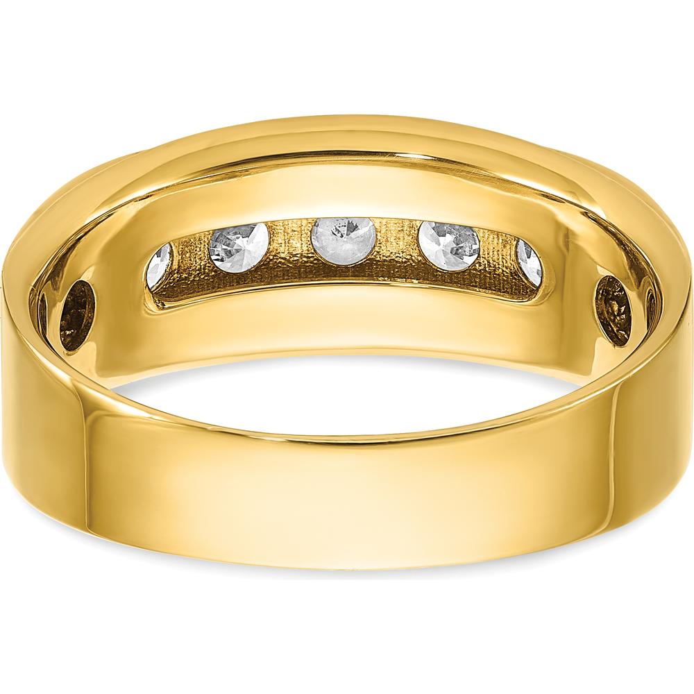 14K Yellow Gold 5-Stone Diamond Ring with Round Diamonds - 1 Carat Total Diamond Weight by IBGoodman