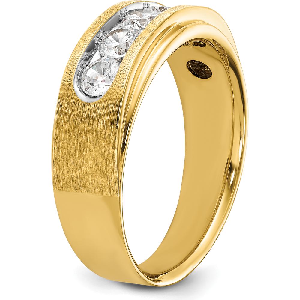 14K Yellow Gold 5-Stone Diamond Ring with Round Diamonds - 1 Carat Total Diamond Weight by IBGoodman