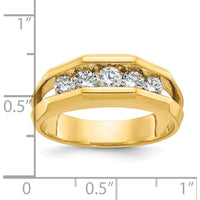 14K Yellow Gold 5-Stone Diamond Ring with Round Faceted Diamonds - 3/4 Carats Total Diamond Weight by IBGoodman