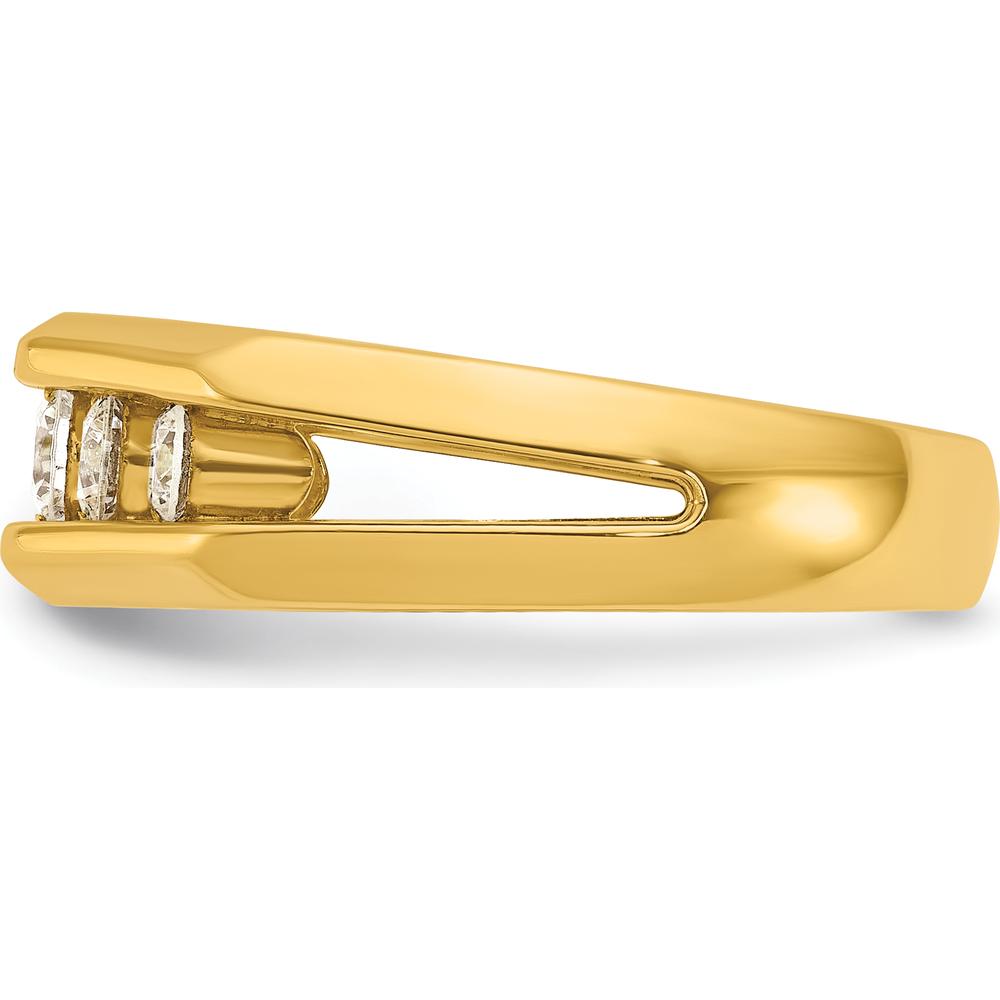 14K Yellow Gold 5-Stone Diamond Ring with Round Faceted Diamonds - 3/4 Carats Total Diamond Weight by IBGoodman