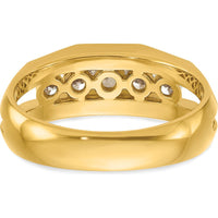 14K Yellow Gold 5-Stone Diamond Ring with Round Faceted Diamonds - 3/4 Carats Total Diamond Weight by IBGoodman