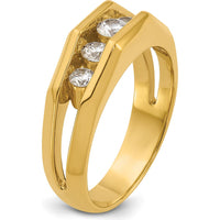 14K Yellow Gold 5-Stone Diamond Ring with Round Faceted Diamonds - 3/4 Carats Total Diamond Weight by IBGoodman