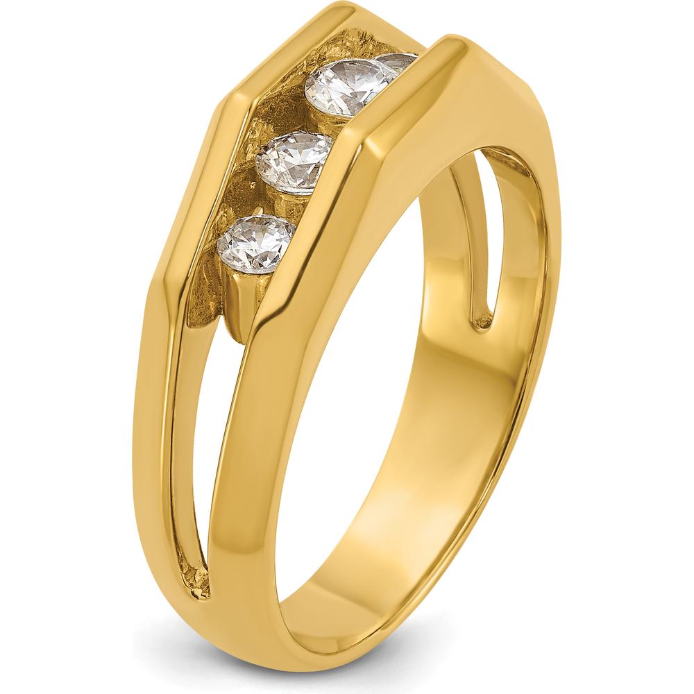 14K Yellow Gold 5-Stone Diamond Ring with Round Faceted Diamonds - 3/4 Carats Total Diamond Weight by IBGoodman