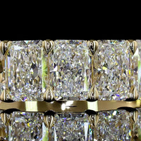 14K Yellow Gold 5-Stone Eternity Band with North-South Set Radiant Cut Lab Diamonds - 2.00 Carat Total Weight, E-F Color, VS Clarity - Covaloro Fine Jewelry