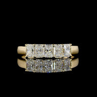 14K Yellow Gold 5-Stone Eternity Band with Radiant Cut Lab-Grown Diamonds - 1.00 Carat Total Weight, E-F Color VS Clarity - Covaloro Fine Jewelry