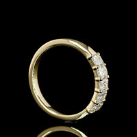 14K Yellow Gold 5-Stone Eternity Band with Radiant Cut Lab-Grown Diamonds - 1.00 Carat Total Weight, E-F Color VS Clarity - Covaloro Fine Jewelry