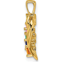 14K Yellow Gold 5-Stone Family Pendant Mounting for Custom Gemstones - Personalizable Family Jewelry by Oro Pregiato