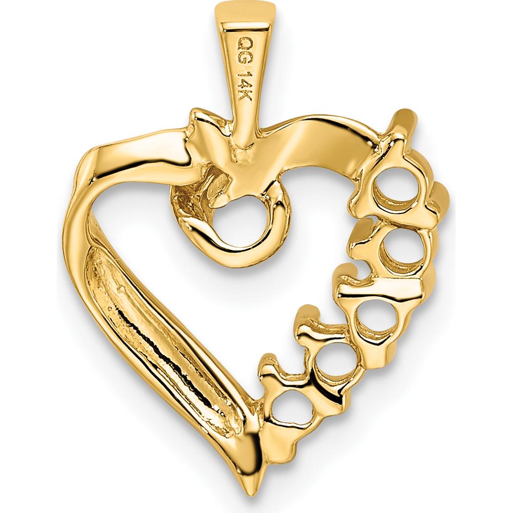 14K Yellow Gold 5-Stone Family Pendant Mounting for Custom Gemstones - Personalizable Family Jewelry by Oro Pregiato