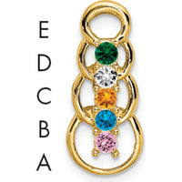 14K Yellow Gold 5-Stone Family Pendant Mounting by Oro Pregiato