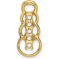 14K Yellow Gold 5-Stone Family Pendant Mounting by Oro Pregiato