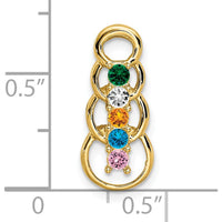 14K Yellow Gold 5-Stone Family Pendant Mounting by Oro Pregiato