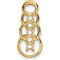 14K Yellow Gold 5-Stone Family Pendant Mounting by Oro Pregiato