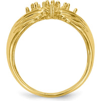 14K Yellow Gold 5-Stone Family Ring Mounting with Tapered Band by Oro Pregiato