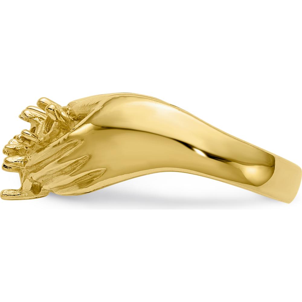 14K Yellow Gold 5-Stone Family Ring Mounting with Tapered Band by Oro Pregiato