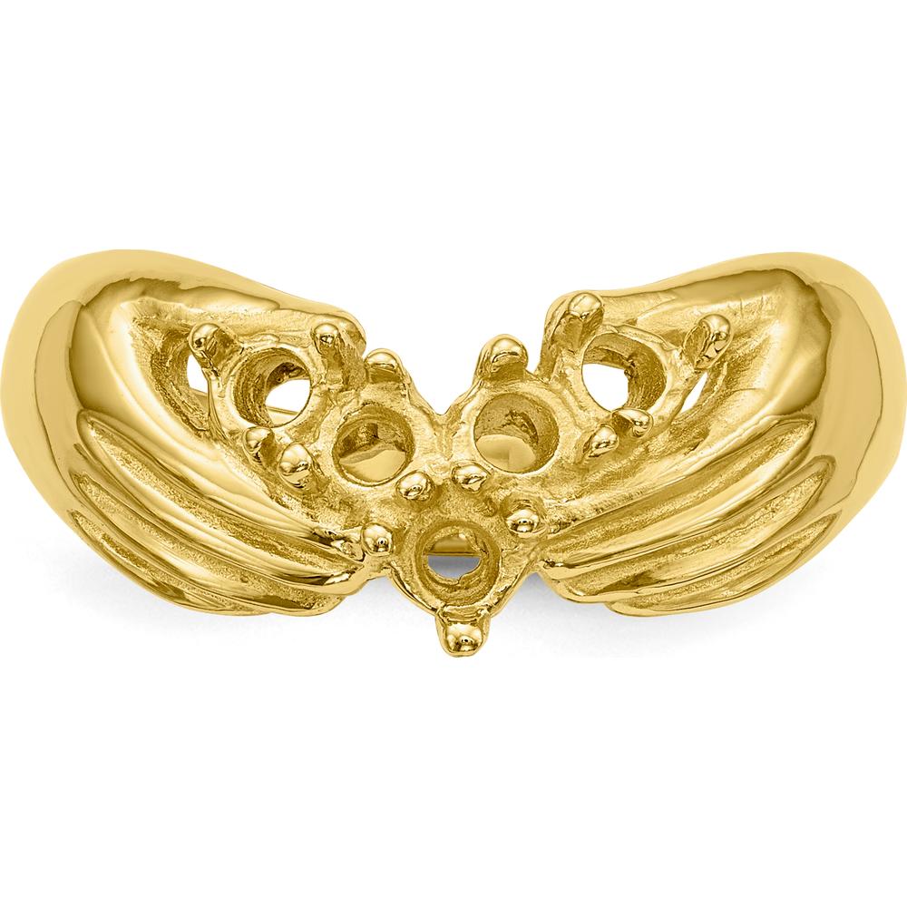 14K Yellow Gold 5-Stone Family Ring Mounting with Tapered Band by Oro Pregiato