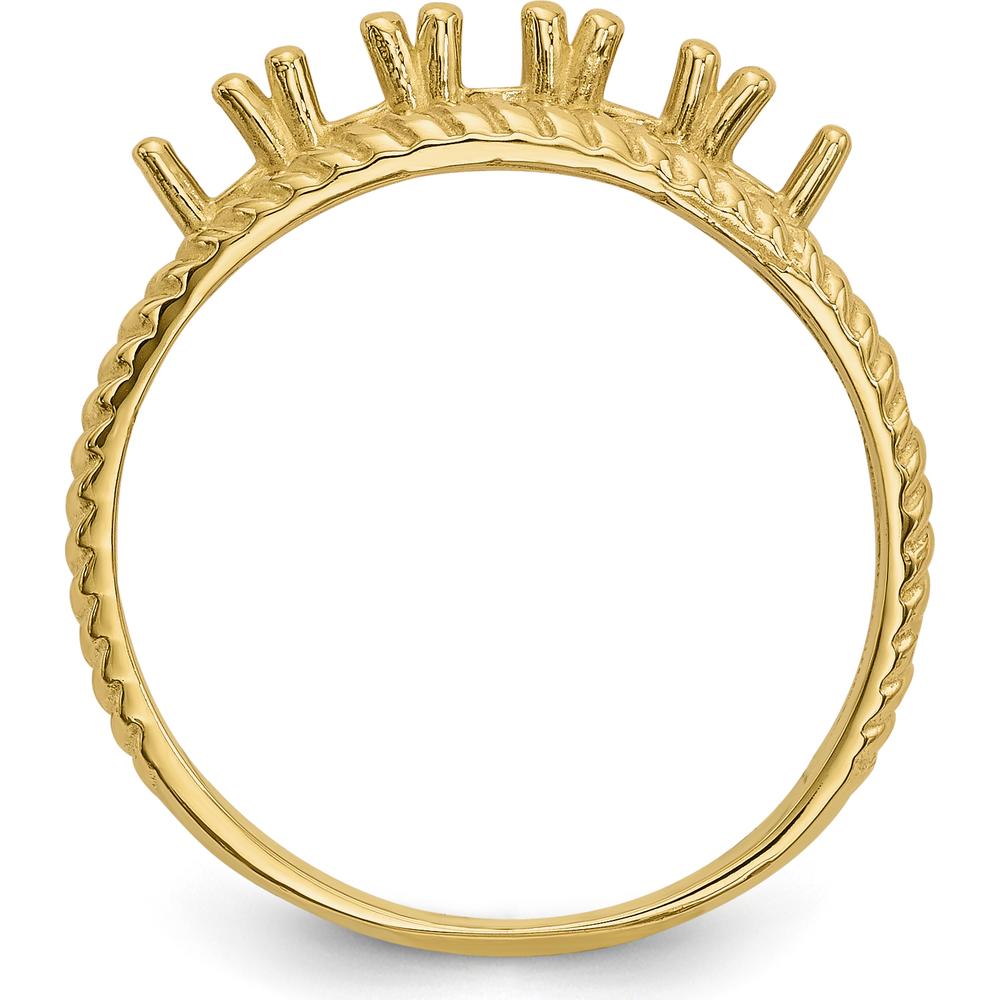 14K Yellow Gold 5-Stone Polished Mother's Ring Mounting by Monteluci Fine Jewelry