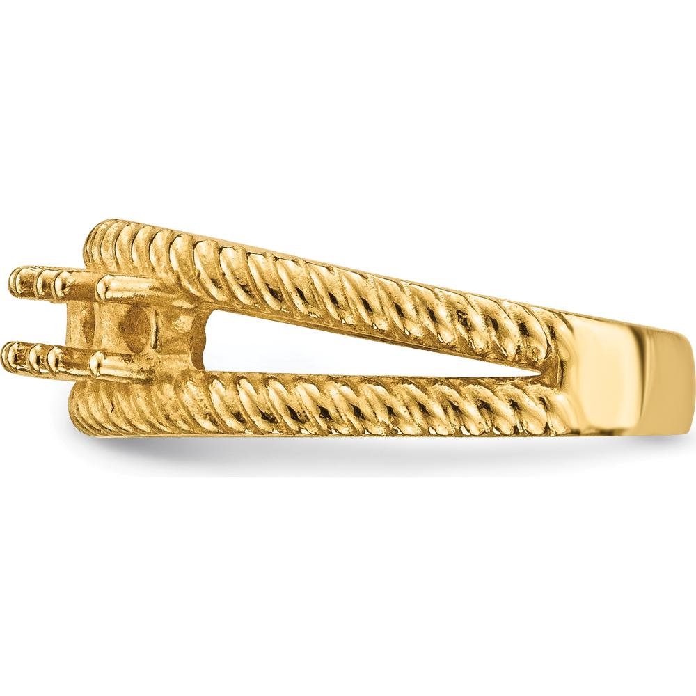 14K Yellow Gold 5-Stone Polished Mother's Ring Mounting by Monteluci Fine Jewelry