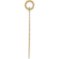 14K Yellow Gold 50th Anniversary Engravable Disc Charm Pendant - 29mm by Oro Pregiato