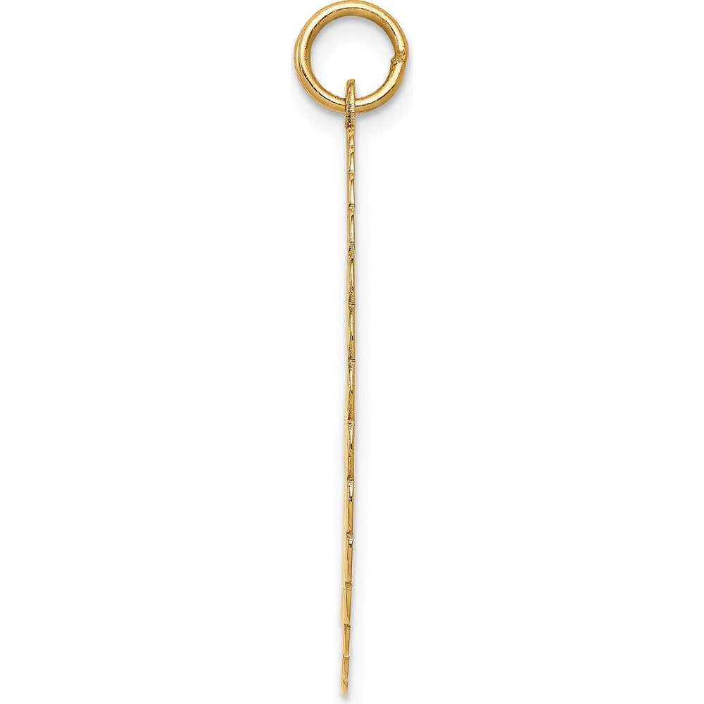 14K Yellow Gold 50th Anniversary Engravable Disc Charm Pendant - 29mm by Oro Pregiato