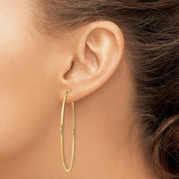 14K Yellow Gold 54mm Endless Hoop Earrings - Polished Finish by Oro Pregiato