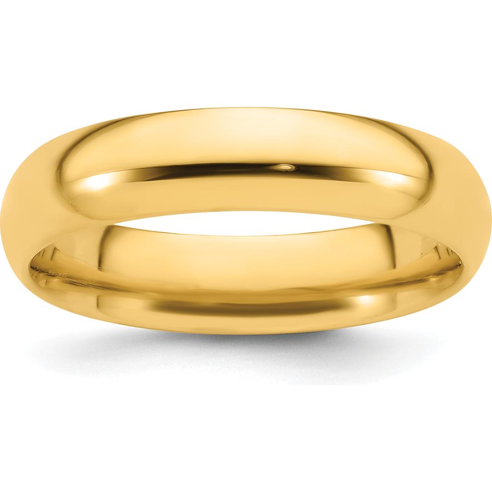 14K Yellow Gold 5mm Comfort Fit Wedding Band - Size 13 by Luciano & Cie