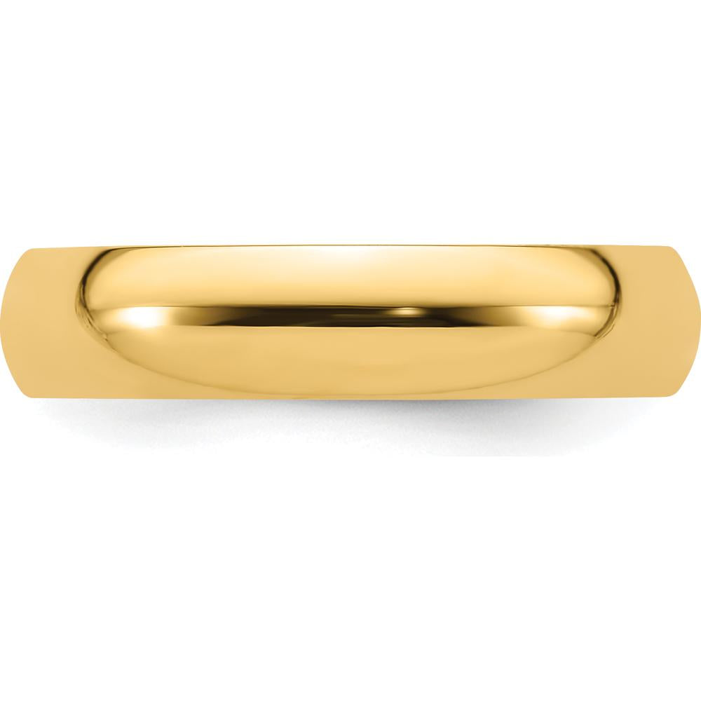14K Yellow Gold 5mm Comfort Fit Wedding Band - Size 5 by Luciano & Cie