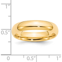 14K Yellow Gold 5mm Comfort Fit Wedding Band - Size 5 by Luciano & Cie
