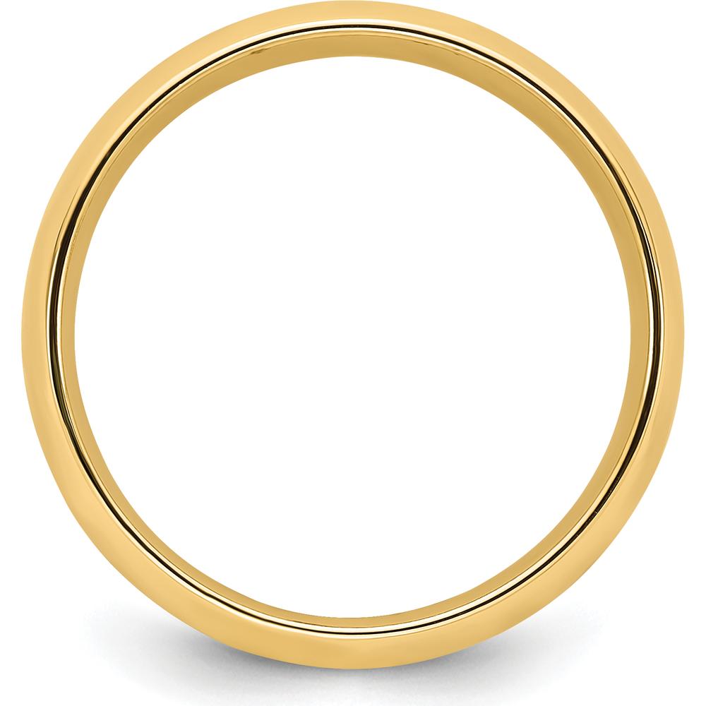 14K Yellow Gold 5mm Domed Comfort Fit Wedding Band - Size 7 by Luciano & Cie
