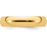 14K Yellow Gold 5mm Domed Comfort Fit Wedding Band - Size 7 by Luciano & Cie