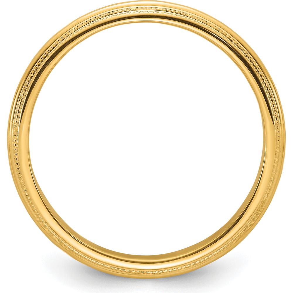 14K Yellow Gold 5mm Double Milgrain Comfort Fit Wedding Band - Size 6.5 by Luciano & Cie