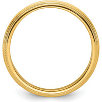 14K Yellow Gold 5mm Double Milgrain Comfort Fit Wedding Band - Size 6 by Luciano & Cie