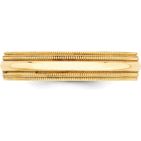 14K Yellow Gold 5mm Double Milgrain Comfort Fit Wedding Band - Size 6 by Luciano & Cie