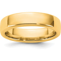 14K Yellow Gold 5mm European Comfort Fit Domed Band - Size 9 by Luciano & Cie