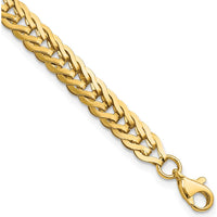 14K Yellow Gold 5mm Fancy Link Bracelet - Polished Finish, 7.5 Inches by Oro Pregiato