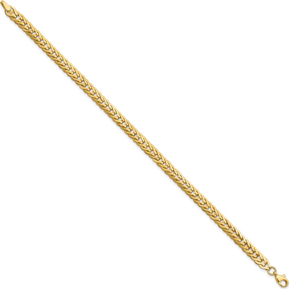 14K Yellow Gold 5mm Fancy Link Bracelet - Polished Finish, 7.5 Inches by Oro Pregiato