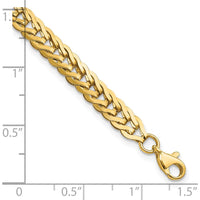 14K Yellow Gold 5mm Fancy Link Bracelet - Polished Finish, 7.5 Inches by Oro Pregiato