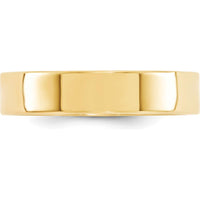 14K Yellow Gold 5mm Flat Comfort Fit Wedding Band - Size 8 by Luciano & Cie