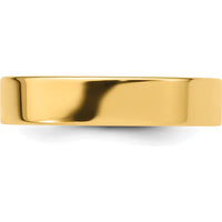 14K Yellow Gold 5mm Flat Comfort Fit Wedding Band - Size 8 by Luciano & Cie