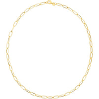 14K Yellow Gold 5mm Hexagon Link Chain Necklace - 18" by Orozza Fine Jewelry