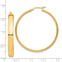 14K Yellow Gold 5mm High-Polished Large Hoop Earrings by 0