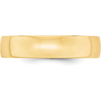 14K Yellow Gold 5mm Lightweight Comfort Fit Wedding Band - Adjustable, Polished Finish, Size 5.5 by Luciano & Cie