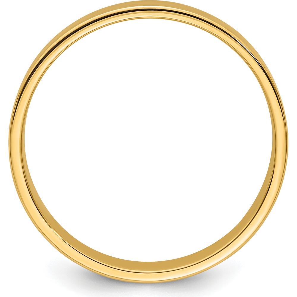14K Yellow Gold 5mm Lightweight Flat Wedding Band - Size 14 by Luciano & Cie