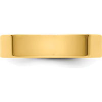 14K Yellow Gold 5mm Lightweight Flat Wedding Band - Unisex Size 12.5-12.75 by Luciano & Cie