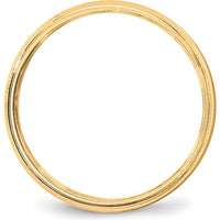 14K Yellow Gold 5mm Lightweight Milgrain Half Round Wedding Band - Size 9 by Luciano & Cie