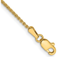 14K Yellow Gold 6" 1.25mm Diamond-Cut Spiga Chain Bracelet - Polished Finish by Oro Pregiato