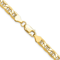 14K Yellow Gold 6.25mm Semi-Solid Anchor Chain - 20 Inches by Oro Pregiato