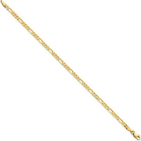 14K Yellow Gold 6" 3mm Flat Figaro Chain Bracelet with Lobster Clasp by Oro Pregiato