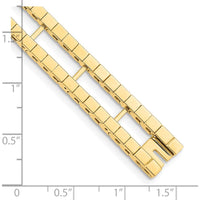 14K Yellow Gold 6.5-inch Tennis Jacket Blank with Polished Finish - 11mm Width by Monteluci Fine Jewelry