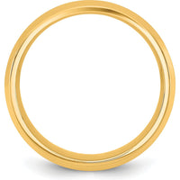 14K Yellow Gold 6.5mm Bevel Edge Comfort Fit Wedding Band - Unisex, Polished Finish by Luciano & Cie